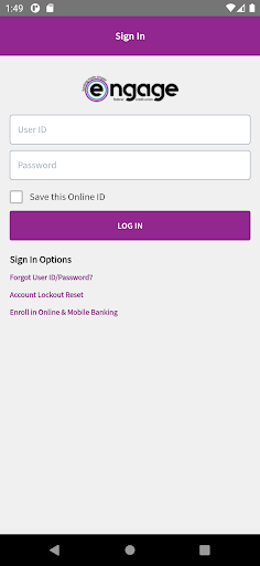 Engage FCU Mobile Banking Screen 2