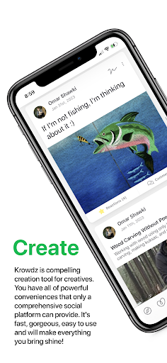 Android application Krowdz screenshort