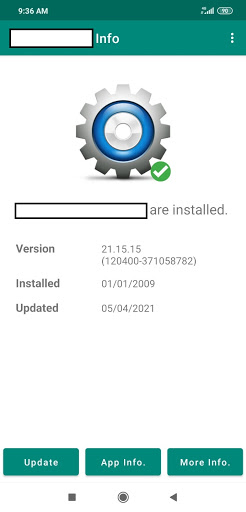 Android application Check old Services Info screenshort