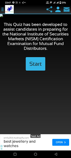 NISM EXAM MOCK TEST Screen 2
