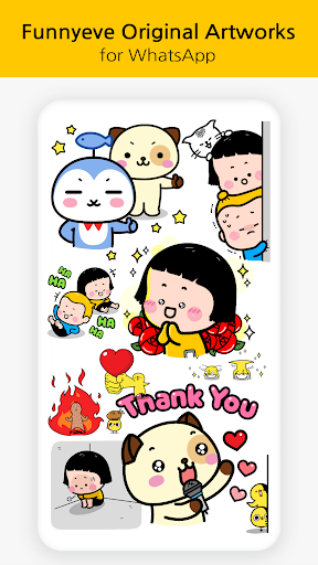 Android application Funnyeve World - WAStickerApps screenshort