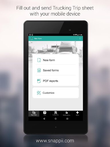 Android application Trucking trip sheet screenshort