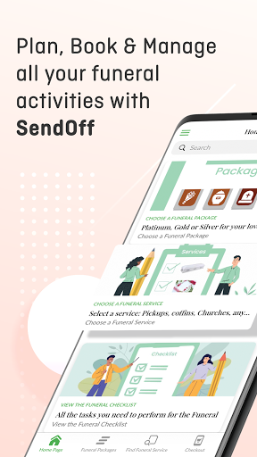 Android application Sendoff Funeral App screenshort