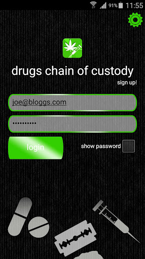 Android application Drugs Chain of Custody screenshort