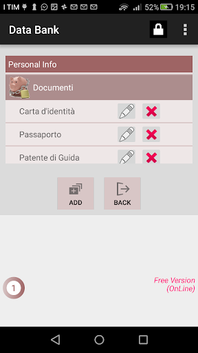 Data Bank - Passwords Wallet Screen 3