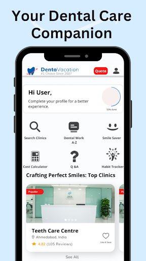 Android application DentaVacation screenshort
