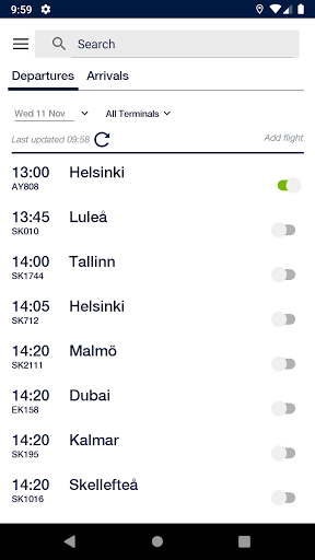Swedavia Airports Screen 3