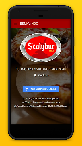 Android application Pizzaria Scalybur Fazendinha screenshort