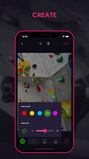 Android application Boulder Creator screenshort