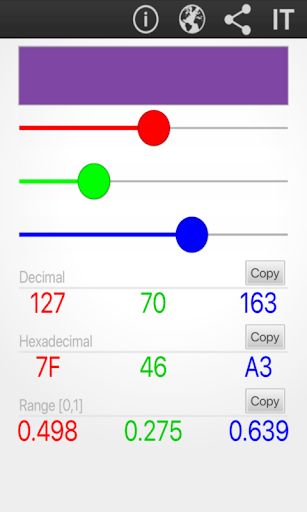 Android application Color Tools screenshort