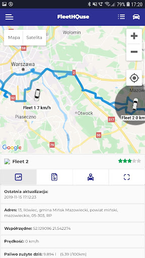 Android application FleetHouse GPS screenshort