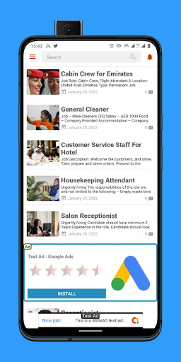 Android application Job Search screenshort