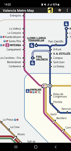 Valencia Metro Map Screen 3