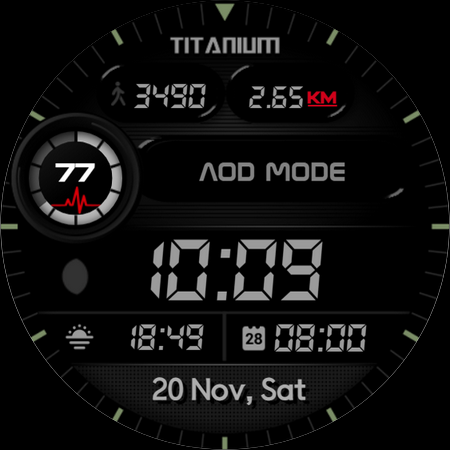 TWF2 - Digital Watch Face Screenshot