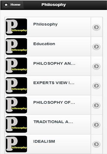 Android application Philosophy screenshort