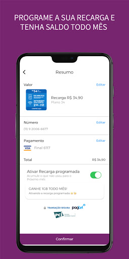 Android application Vale móvel screenshort