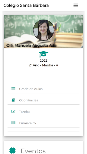 Android application Colégio Santa Bárbara screenshort