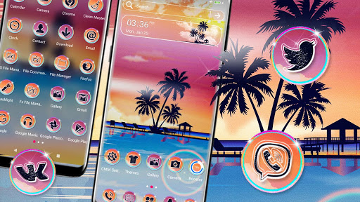 Android application Cool Beach Theme screenshort