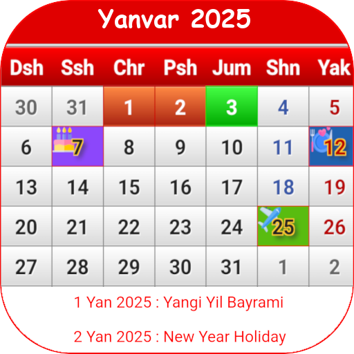 Òzbekiston Kalendar 2025 Download on Windows