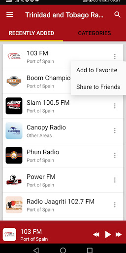 Trinidad&Tobago Radio Stations Screen 2