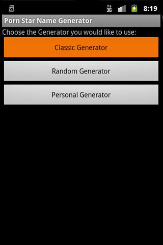Android application Porn Star Name Generator screenshort