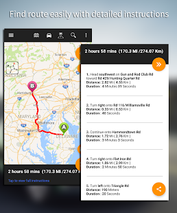 Driving Route Finder™ Screenshot