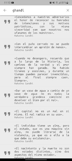 Android application Frases Célebres en Español screenshort