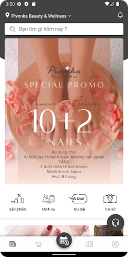 Android application Pivonka Beauty Wellness screenshort