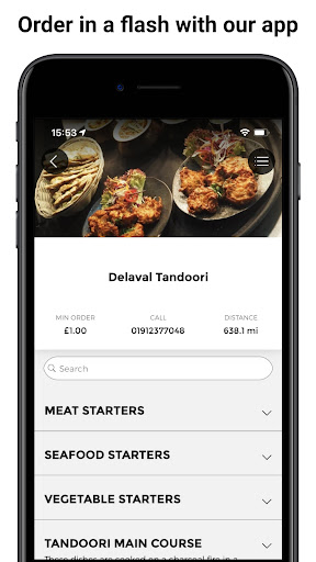 Android application Delaval Tandoori App screenshort