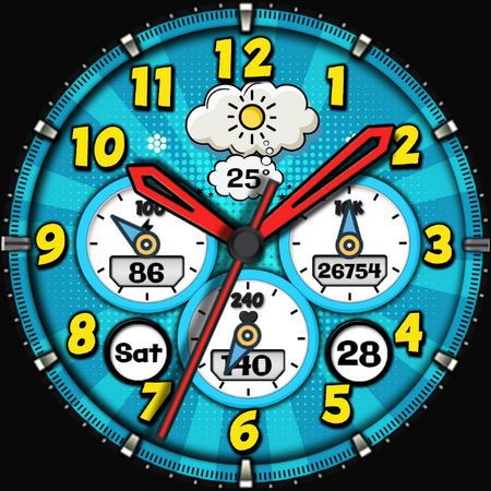 Comic Boom Analog Watch Face screenshot 34
