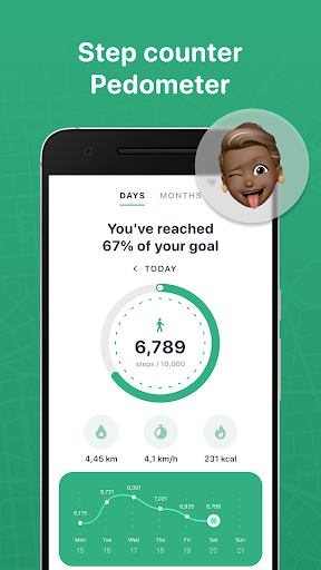 Android application Step Counter & Tracker - GoArt screenshort