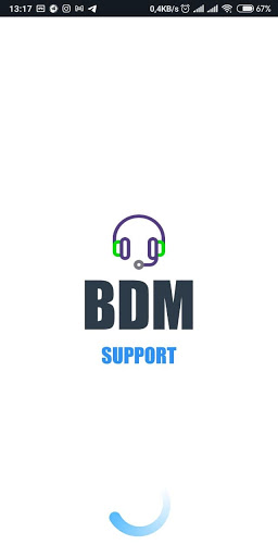 Android application BDM SUPPORT screenshort