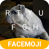 Bulldog White Emoji Keyboard Theme for Messenger icon