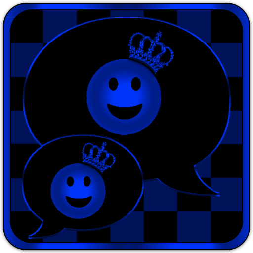 Blue Chess Crown GO SMS theme 2 Icon