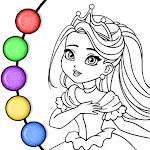 Cover Image of 下载 Princess Coloring Book Glitter  APK