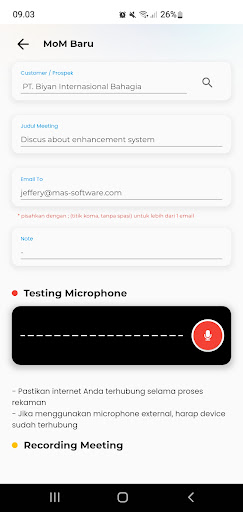 MAS CRM Screen 3