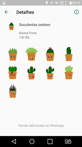 Android application Figurinhas Suculentas para Wha screenshort
