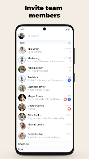 Android application amo | team messenger screenshort
