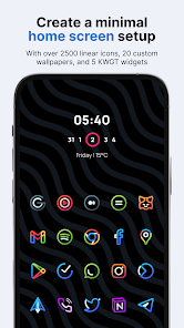 Aline: bold linear icon pack 3.1.3 APK + Mod (Paid for free / Patched) for Android