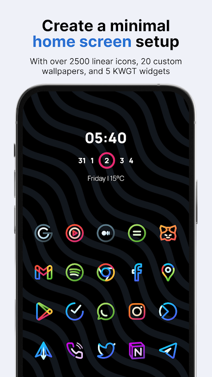 Aline: bold linear icon pack - 3.1.4 - (Android)