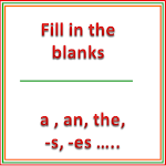 English Grammar for Kids - Fill in the blanks Apk