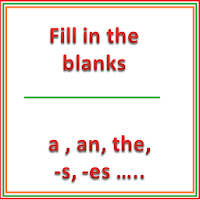 English Grammar for Kids - Fill in the blanks