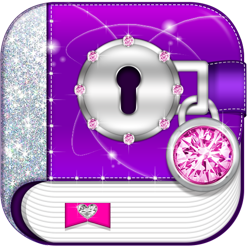 Secret Diamond Diary with Lock  Icon