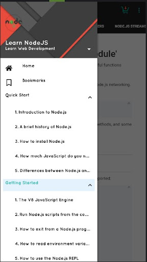 Learn NodeJS Offline Screen 2
