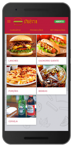 Android application Lanches Garcia screenshort