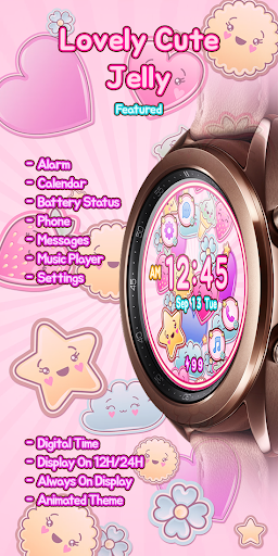 Android application Lovely Cute Jelly_Watchface screenshort