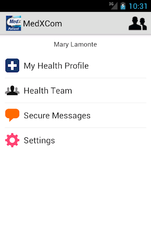 MedXCom for Patients Screen 2