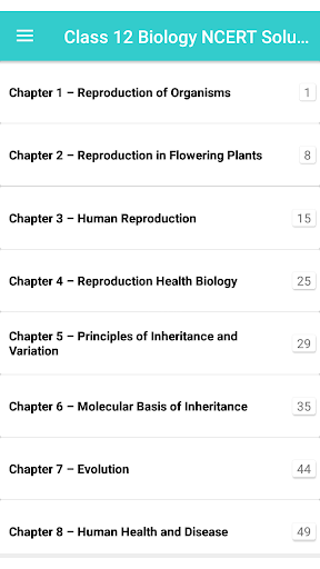 Class 12 Biology NCERT Solutions