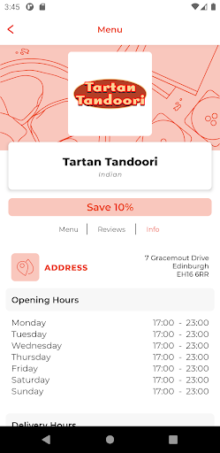 Tartan Tandoori EH16 Screen 2