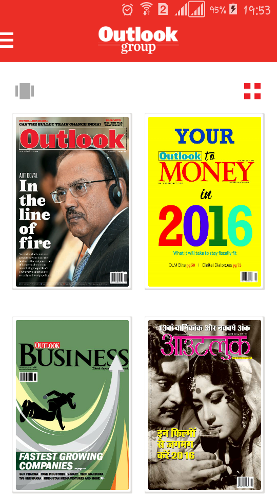 Android application Outlook Magazines screenshort
